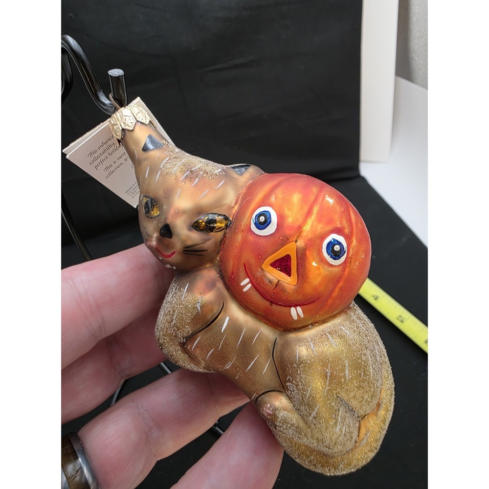 Christopher Radko Boo Boo Kitty 1995 Halloween Cat Pumpkin Ornament 4.5" Tag - Picture 11 of 14